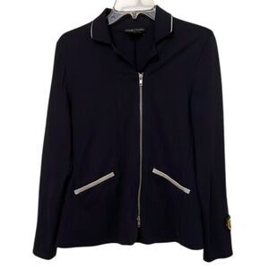 Peace of Cloth Black Full Zip Jacket Womens Size Medium Minimalist Travel Work